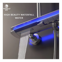 Haute beauté salle de bain Piano clé ensemble de douche mural tout compris atmosphère lumière salle de bain douche robinet