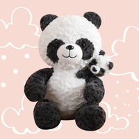 Nouvelle conception mignonne et créative : Peluche pinguin, canard, paresseux, panda, mère et enfant – Jouet en peluche doux et poupée animale en tissu.