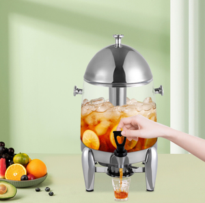12L Stainless Steel Juice Dispenser Commercial Cold Drink Beverage Dispenser PC Water Juice Container With Ice Tube Buffet Hotel - Product Image 2