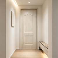 Portes intérieures en bois composite verni, style moderne personnalisé, haute qualité pour projets résidentiels, fabricant chinois de premier plan