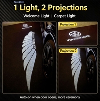 Touareg 	 Projecteur LED de bienvenue pour portière de voiture Speedform, nouveau modèle Volkswagen Touareg 2019-2024, double lentille, 12V 5W
