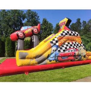 Parcours d'obstacles combiné <span class=keywords><strong>de</strong></span> glissière <span class=keywords><strong>de</strong></span> maison <span class=keywords><strong>de</strong></span> rebond gonflable <span class=keywords><strong>de</strong></span> <span class=keywords><strong>voiture</strong></span> <span class=keywords><strong>de</strong></span> course gonflable commerciale 3 en 1 à vendre - Product Image 3