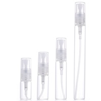 Botol parfum Mini kaca bening 2ml, 3ml 5ml 10ml dengan tutup penyemprot sekrup