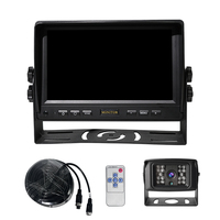 Vue arrière Hd 7 pouces Ips 3CH 2 déclencheur écran de moniteur de voiture sauvegarde inverse système de caméra de camion d'autobus scolaire pour usage intensif