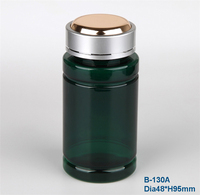 130ml PET médecine pot orange pilule capsule pharmaceutique bouteille avec argent or métal cap enfant bouchon preuve flip top cap