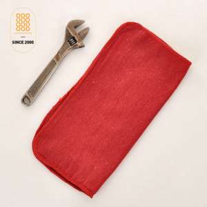 Serviette de magasin de mécanicien industriel rouge en coton mélangé à usages multiples vente en gros - Product Image 3