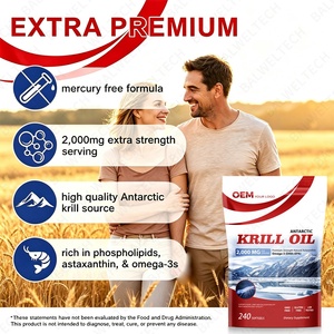 Complément alimentaire à l'huile de krill antarctique, sans gluten, riche en oméga-3 et en astaxanthine, pour la santé cardiaque et cérébrale, marque privée OEM. - Product Image 4