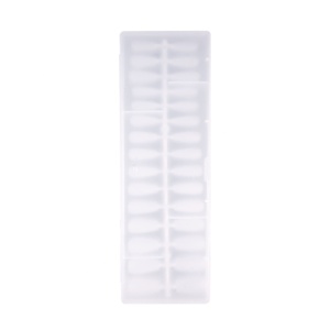 Boîte de 240 faux ongles carrés pleine taille, style français, pour nail art, avec adhésif sans couture pour doigts, personnalisables en usine - Product Image 6