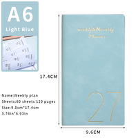 PQ Wholesale 2027 A6 Agenda 365 Jours Gestion du temps Planification hebdomadaire Carnet de notes Format de poche Journal de planification quotidienne