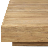 Tables basses d'extérieur en teck pour événements, tables basses modernes de qualité supérieure pour appartements