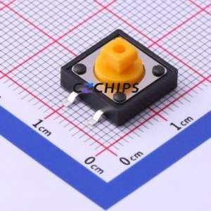 UK-B0262-FT-TP-Y-160 Tactile Switch SMD Switch Single Pole Single Throw Rectangle Button 1.6N Vertical Mount - Product Image 1