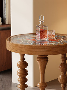 Tavolino Laterale Artistico in Legno Stratificato con Motivo Mandala, Tavolino Rotondo con Taglio Laser 3D, Pezzo Decorativo Artigianale per Arredamento Casa - Product Image 6