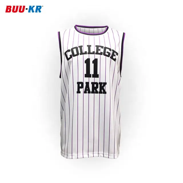 Buker Wholesale Sublimation Cheap Plain Retro Toddler Kids Youth Men Blank Stripes College Custom Basketball Jersey