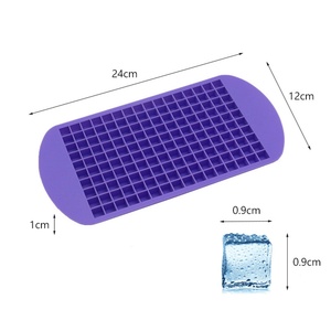 Easy Release Silicone <b>Mini</b> Ice Cube Trays 160 Crushed Ice Molds for Chilling Cocktails Juices Whiskey - Product Image 2
