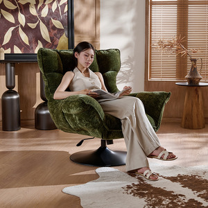 Modern Minimalist Reclining Sofa <b>Chair</b> Single Seat <b>Swivel</b> Design Living Room Bedroom <b>Chair</b> - Product Image 2