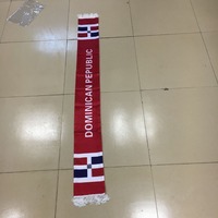 Écharpe en polyester tricotée personnalisée avec drapeau du Maroc pour les supporters de football, automne longue
