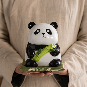 Cute Ceramic Panda <b>Piggy</b> <b>Bank</b>, Multi-functional Office Desk Decor & Money Saving Box <b>for</b> Kids <b>Adults</b> - Product Image 5