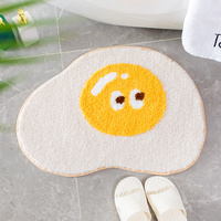 Tapis de bain aux œufs en 3D, accessoire de sol de toilette amusant, baignoire, salon, porte, escaliers, chambre à coucher