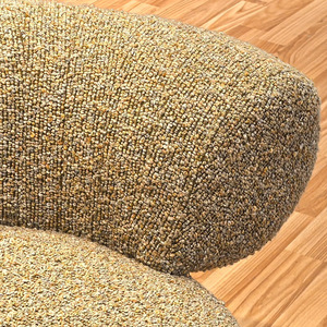 Divano in Tessuto Beige Crema Personalizzabile a 1 Posto, Comoda Poltrona in Legno per Hotel e Appartamenti, Stile Componibile per Salone - Product Image 6