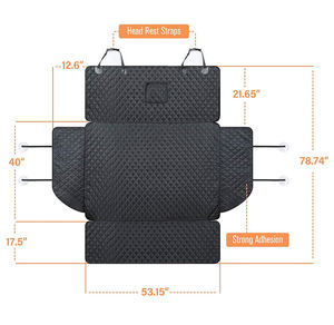 Funda Impermeable para Asiento Trasero de Coche para Perros, Extensor de Asiento Trasero para Mascotas, Hamaca Antideslizante para Asientos Traseros de Coche, Protector de Asientos - Product Image 2