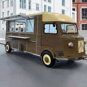 Remorque végétarienne avec bar à salade pour des <span class=keywords><strong>repas</strong></span> sains Camionnette à café style vintage avec comptoir de service pour événements thématiques - Product Image 3