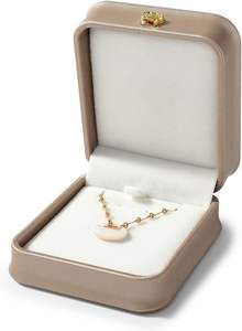 Boîte à bijoux personnalisée en cuir PU pour alliance de mariage, ensemble d'emballage avec logo pour boîte à bijoux - Product Image 2