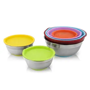 Customer Favorite Attractive Price stainless steel mixing rubber fruit salad bowl