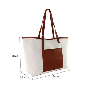 Bolsa de Lona Estilo Coreano, Bolso de Mano con Logotipo Personalizado, Bolso de Hombro, Bolso de Playa de Calidad, Bolso de Mano para Mujer - Product Image 2