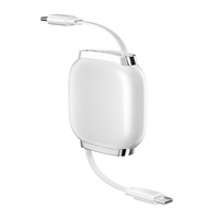 Câble USB C vers USB C rétractable 60W 3A, charge rapide, coque en aluminium, cordon de données pour téléphone, ordinateur portable, voyage