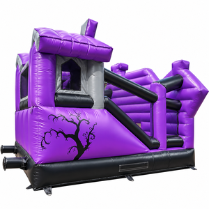 Casa Inflable <span class=keywords><strong>de</strong></span> Terror Ceyu, Castillo Inflable con Pasillo y Área <span class=keywords><strong>de</strong></span> Brincos para Alquiler en Eventos <span class=keywords><strong>de</strong></span> Halloween - Product Image 4