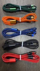 Câble USB 3-en-1 tressé en nylon 1,2 m, charge ultra-rapide 3A 66W, cordon de données <span class=keywords><strong>Micro</strong></span> USB Type C pour téléphones mobiles 13 14 - Product Image 2