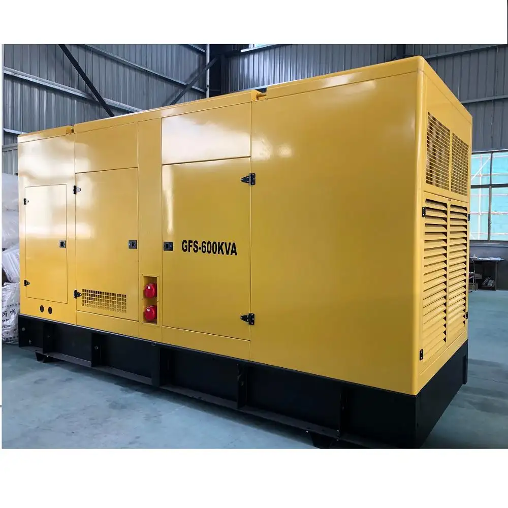 Generator 500 Kw Tugas Berat Kustom 550 Kva 750kva Generator Diesel Senyap 3 Fase Pembangkit Listrik Menggunakan Industri