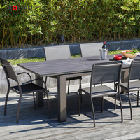 Table de salle à manger extérieure compacte en stratifié durable et imperméable Jialifu 12 mm