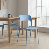 Chaises de restaurant empilables sans accoudoirs en plastique PP, pour extérieur, adultes, en promotion