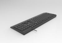 Clavier de bureau ODM T35, taille pleine, profil bas, filaire USB, nouveau style, avec touches en relief, pour Windows, Mac, PC