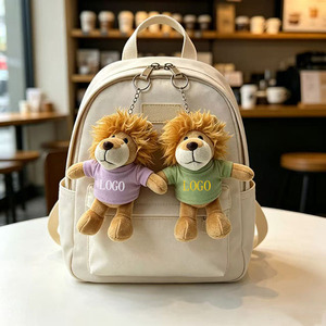 Llavero de peluche personalizado con logo de animales del zoológico y del bosque (león, elefante, <span class=keywords><strong>panda</strong></span>) para cumpleaños, adorno de bolso, regalo - Product Image 3