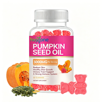 Gummies OEM Marque Privée 3000mg Huile de Graine de Citrouille et Palmier Nain pour la Croissance Capillaire, le Soutien de la Prostate et la Santé Urinaire – Sans Sucre, Végétalien