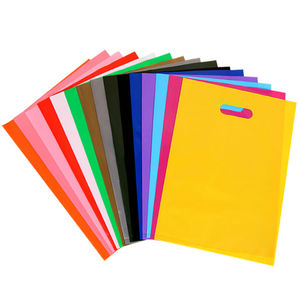 Sac de transport en plastique découpé à l'emporte-pièce imprimé de logo personnalisé très vendu design à soufflet latéral du fabricant vietnamien - Product Image 2