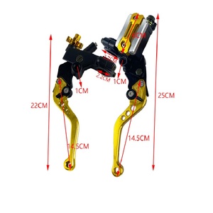CNC 7/8 אינץ' 22 מ""מ כידון אלומיניום ידית מצמד בלם עם מאגר צילינדר ראשי עבור ימאהה התאמה אוניברסלית דגם הונדה CBR - Product Image 2