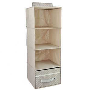 Hanging Shoe <b>Box</b> Divider Closet Storage Organizer With Drawer Plastic and Fabric for Wardrobe Travel Use With Bags <b>Clothes</b> - Product Image 6