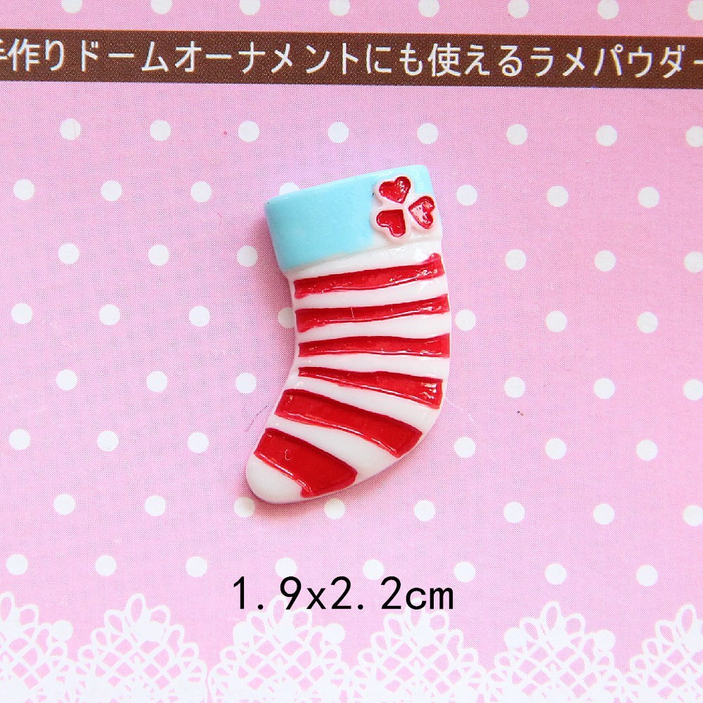 Christmas stocking with heart-red