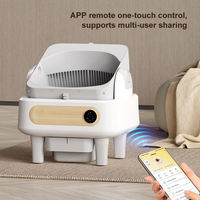 Bac à litière automatique pour chat avec contrôle à distance via application 5G, toilettes pour chat autonettoyantes, capteurs de sécurité, compatible avec plusieurs chats, fabrication OEM personnalisée
