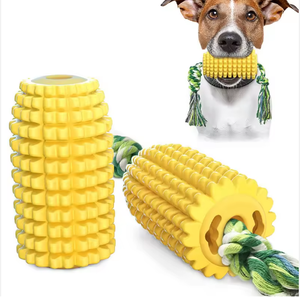 Jouet interactif pour chien en forme de corn-dog, en TPR, pour le nettoyage dentaire, avec ventouse puissante et <span class=keywords><strong>corde</strong></span> en coton - Product Image 2