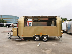 Chariot de vente ambulante de crème glacée pour zone touristique mobile, chariot de bar mobile, chariot de nourriture viral pour ferme et camping, chariot classique américain en acier inoxydable - Product Image 2