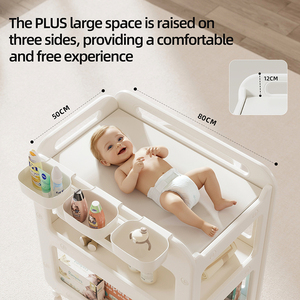 Bé thay đổi bảng thiết lập gấp nhựa không thấm nước tã thay đổi trạm điều chỉnh thân thiện với môi trường đa chức năng bé thay đổi - Product Image 4