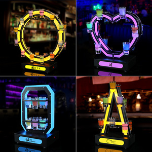 Thss Club LED Shot Glass <b>Rack</b> A Frame Illuminated Cup Holder Party Bar KTV Nightclub <b>Drink</b> Stand - Product Image 4