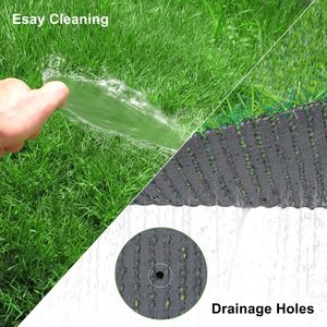 Les <span class=keywords><strong>tapis</strong></span> d'intérieur et d'extérieur simulés avec des trous de drainage conviennent aux terrasses paysagères de jardin. - Product Image 3