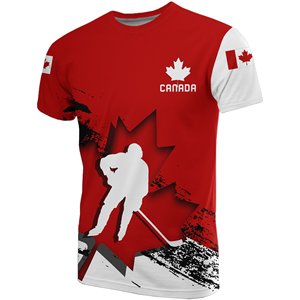 T-shirt imprimé à la demande pour hommes, <span class=keywords><strong>chemise</strong></span> décontractée, feuille d'érable rouge, emblème National canadien, vente en gros, grande taille, 2023 - Product Image 5