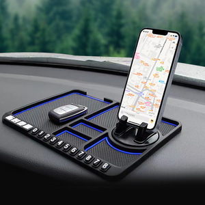 Car <b>Silicone</b> Anti Slip <b>Mat</b> With Phone Holder 360 Degree Rotation Dashboard Universal Car Accessory - Product Image 2