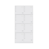 Guangzhou personnalisé grand métal acier 8 portes casier armoire de rangement pour bureau école salle de sport atelier entrepôt supermarché hôpital